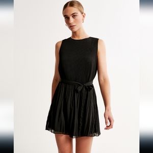 High Neck Pliusse Mini Dress
